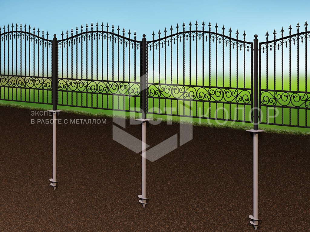 Изготовление заборов на сваях | ДСТ-Колор порошковая покраска и  металлообработка от профессионалов