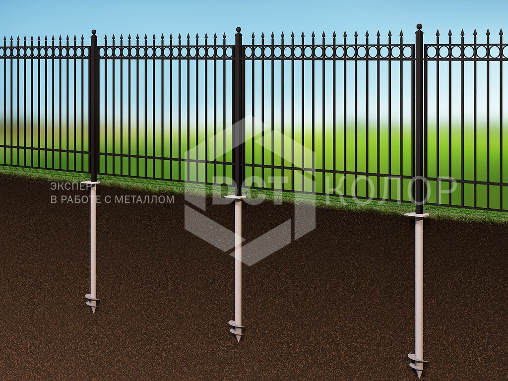 Изготовление заборов на сваях | ДСТ-Колор порошковая покраска и  металлообработка от профессионалов